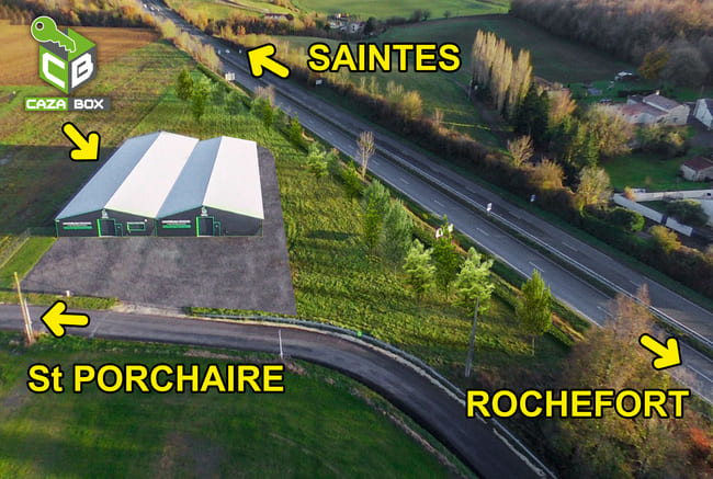 implantation du Bâtiment CAZA-BOX à Saint Porchaire 17